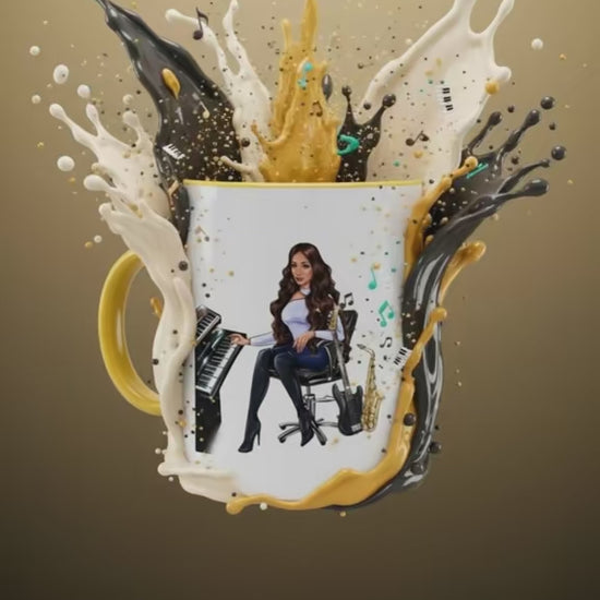 Produktvideo Tasse in gelb für Musiker 