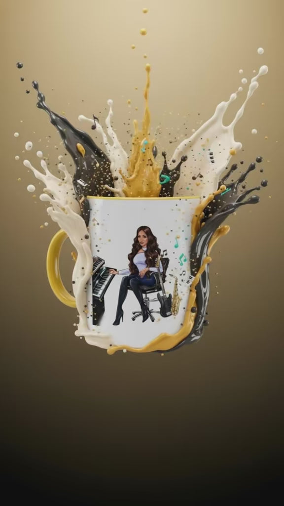 Produktvideo Tasse in gelb für Musiker 