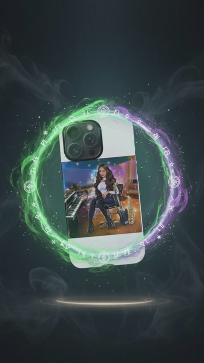 Bundle: Musiker Handyhülle & Hoodie in orange: Orange Flame Hoodie