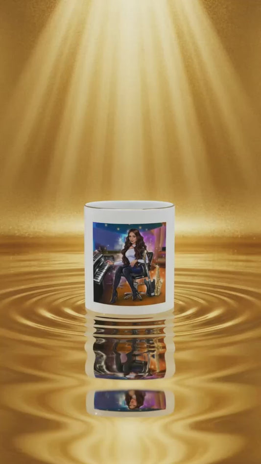 Produktvideo Tasse in gold für Musiker 