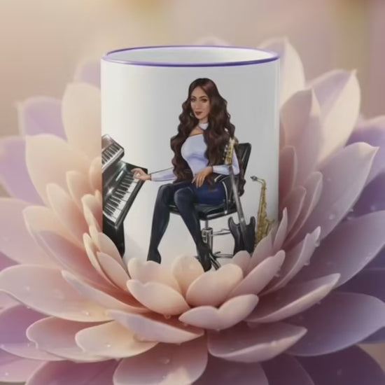 Produktvideo Tasse in lila für Musiker