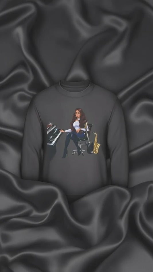 Produktvideo Pullover in grau für Musiker